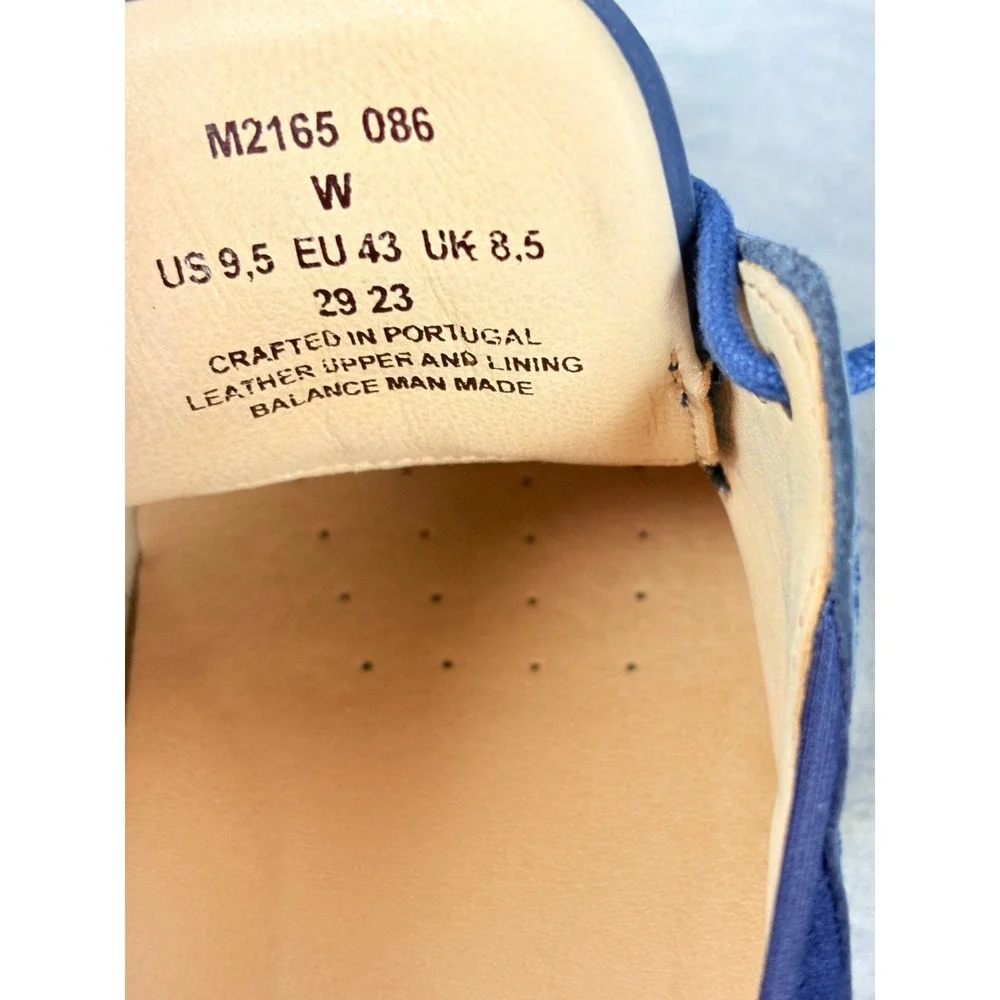 Samuel Hubbard Rafael Lace Up Shoes Mens 9.5 W Blue Navy Nubuck Leather Lace Up